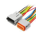 Pro Grade Hella Weatherproof Auto Connectors With 18 AWG 15Cm Wires for car wiring, featuring 12 pin male female spade terminals.