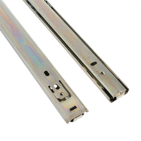 Heavy Duty Side Mount Drawer Slides 2 Pack Full Extension Ball Bearing Glides for Smooth Operation, galvanized iron detail view