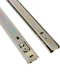 Heavy Duty Ball Bearing Drawer Slides For Ultra Smooth Operation, Two-Section Side Mount Rails, Galvanized Iron, 2-Pack, Perfect For Keyboard Trays, Nightstands, Tool Boxes And Cabinet Furniture, side view