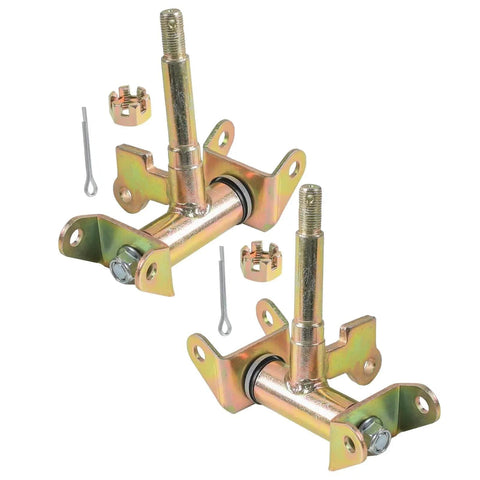 Go Kart Front Steering Knuckle Spindles Front Wheel Hubs Kit Three Stud Beefed Up For Karting ATV UTV Drift Trike Golf Cart