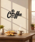 Metal Coffee Bar Sign Rustic Kitchen Wall Decor For Home Cafe Station Vintage Farmhouse Art With Steam Cup Design on wall