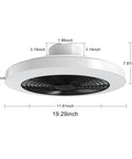 Dope Smart Ceiling Fan With Lights, Modern Ceiling Fan With Alexa, Google Assistant, App Control, RGB Backlighting And Front Triple Hue Lighting dimensions.