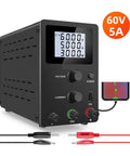Lab Bench Power Supply 30V 10A 300W Workhorse With 4 Digit LED Display Dual Knob Control USB 5V 2A Charge Port Auto Cooling Fan