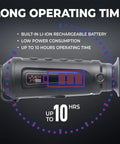 Asp Micro TM160 Thermal Imaging Monocular For Hunting And Outdoor Use With Dope Heat Vision, highlighting long battery life