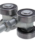 Close-up of Four Wheel Trolley Assembly For Box Rail Hanger System With Silent Stable Rollers And M12 Bolts, Pack Of 2