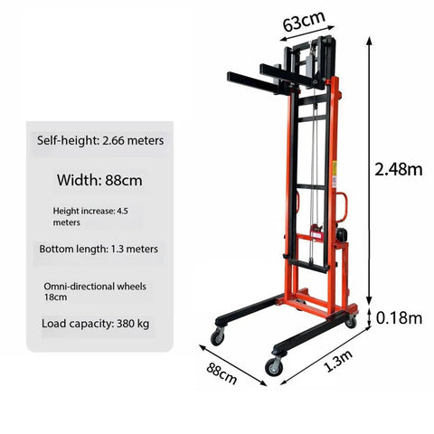Heavy Duty Electric Lifting Platform For Cold Storage Panels, Thickened Steel Material, Motorized Elevator Table dimensions and features.