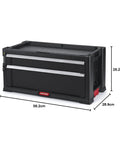 Unfitted Black Tool Chest With 22.1 By 11 By 10.3 Inches Dimensions For Basement, Garage, Workshop And Hobby Room