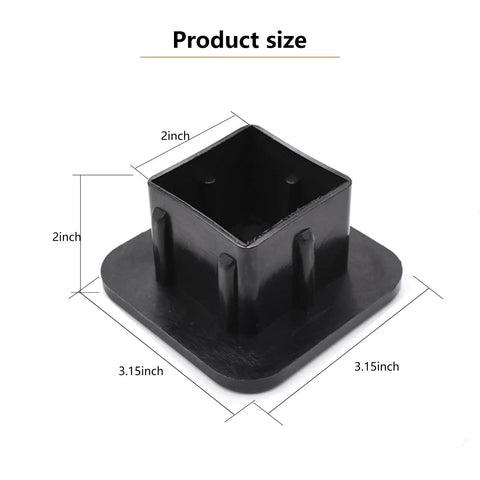 Keep The Crud Out Of Your Rig With This Rugged Square Trailer Hitch Dust Plug Cover, 2-inch square insert, black TPU.