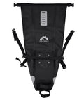 10L Roll Top Bike Saddle Bag With Water Resistant PVC TPU Construction Adjustable Capacity Reflective Accents Universal Mount Black