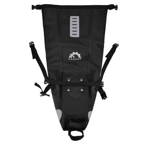 10L Bike Saddle Bag With Roll Top Closure Waterproof PVC TPU Seat Pack For Mountain And Road Bikes with straps and logo