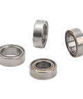 Premium Steel RC Ball Bearings Deliver Slick Low Friction Rolling And Gnarly Track Performance For Tough 1/16 Scale Remote Control Rigs Compatible With Scy Repair Kits shown in multiple angles.