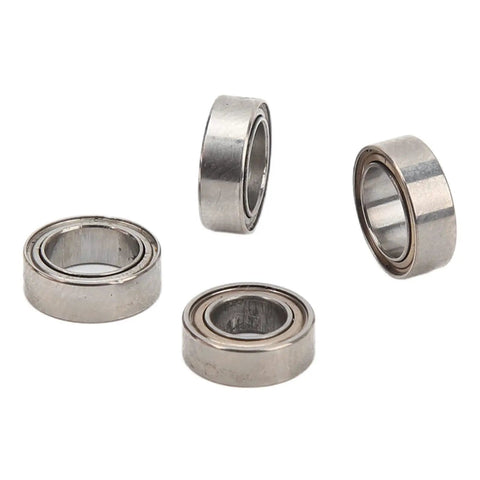 Premium Steel RC Ball Bearings Deliver Slick Low Friction Rolling And Gnarly Track Performance For Tough 1/16 Scale Remote Control Rigs Compatible With Scy Repair Kits shown in multiple angles.