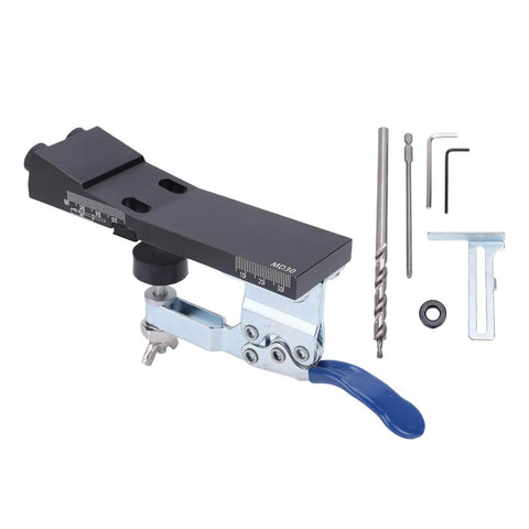 Pocket Hole Jig Kit With Aluminum Alloy Build Easy Quick Clamp Adjustable Depth And 15 Degree Drill Angle For Precise Pocket Joints