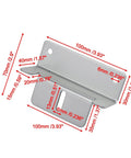 Rooftop RV Hardware Kit With Lightweight Aluminum Z Brackets, Irregular Wall Panels, 4 Pack Surface Kit dimensions shown
