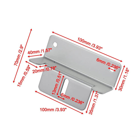 Rooftop RV Hardware Kit With Lightweight Aluminum Z Brackets, Irregular Wall Panels, 4 Pack Surface Kit dimensions shown