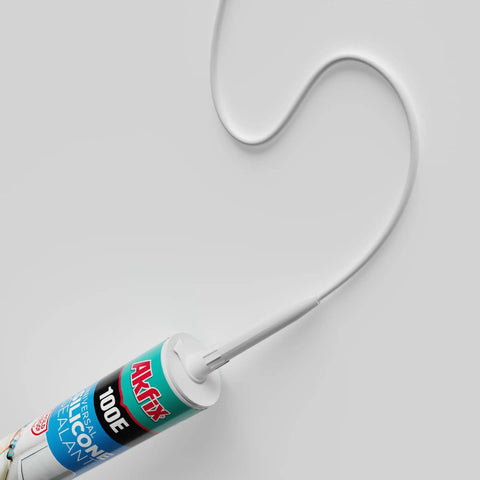 White Silicone Caulk Sealant For Kitchen And Bath 100 Percent Waterproof RTV Gap Filler Ultra Flexible And No Yellowing