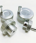 Solid Aluminum Handwheel 80mm OD For Milling Machine And Lathe With Smooth Spin And Easy Install Durable Build Perfect For Shop Grinds, shown with set screw