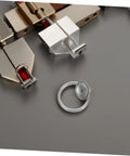 Ten Pack Silver Metal Ring Drawer Pulls With Single Hole Vintage Style Drop Ring Knobs For Dressers And Cupboards Built To Last Durable Cabinet Handles Great Diy Upgrade For Furniture Hardware Accessories shown with metal components on gray surface.
