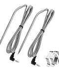 2 Pack Replacement Meat Probes Temperature Sensor Kit For BBQ Grills And Smokers, Stainless Steel Probes With Clip, Easy Install