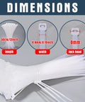 Tough As Nails 12 Inch White Zip Ties Mega Pack 1000 Count Outdoor UV Resistant Nylon Cable Ties with dimensions shown
