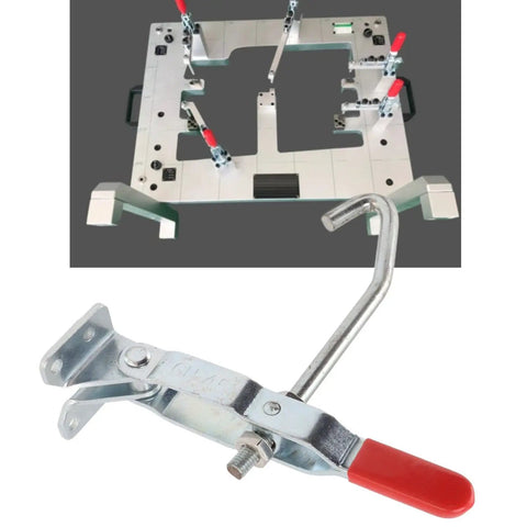 Beefy Heavy Duty Toggle Clamp With Hook Design, 170Kg Clamping Capacity, U Shaped Mounting on metal surface