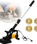 Built To Last 4 Head Concrete Angle Grinder With Long Extension Rod and Six Speed Settings, includes diamond cup pads.