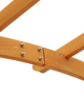 Close-up of 90 Inch Wood Garden Arbor Arch With Trellis Wall For Climbing Plants and Hanging Vines joint detail.