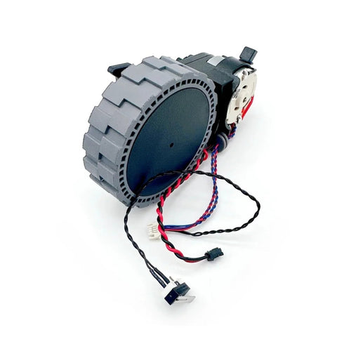 Robot vacuum wheel assembly (side view) for Deebot T20 Omni/T20E/Pro, left or right, gray treaded wheel with motor