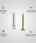 100 Piece Heavy Duty M5 Drywall Anchor And Screw Set With Carbon Steel Zinc Plated Wall Anchors for hollow walls.