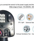 Wiring details of Outdoor Motion Sensor Light Switch With Dusk To Dawn, 1200W Incandescent, 110V To 240VAC for various lights