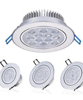 DWLANMLHYA LED Recessed Ceiling Lights 3W 6W 10W 14W 18W COB Spot showcasing different angles and sizes in a modern design.
