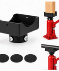 2-In-1 Bottle Jack Adapter Kit With A Beefy 12-Ton Steel Saddle For 4x4 Beams And Axle Tubes, Includes Three Shim Spacers