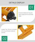 Close-up of Rock Solid Four Piece T Handle Drill Chuck Key Set Universal Fit showing rubber grip and versatile design.