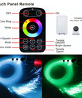 Touch panel remote with RGBW light engine for 550Pcs Twinkle Starlight Fiber Optic Headliner Kit, blue and green light options
