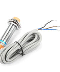 Inductive And Capacitive Proximity Sensor Switch With 3 Wires NPN NC, precise detection for metal and non-metal targets.