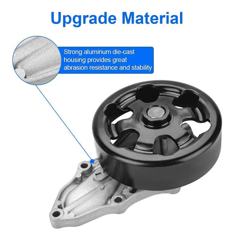 No Sweat Heavy Duty Engine Water Pump With Fresh Cooling Gasket Kit For Acura Tsx Honda Accord Crv Element top view of aluminum die-cast water pump.