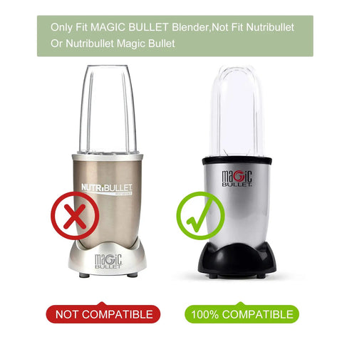 Comparison of two blenders, one compatible and one not for Pack Of 2 Cross Blade Replacement Parts For 250 Watt MB1101 Series Blenders Juicers And Mixers Great For Smoothies And Frozen Drinks Durable Stainless Steel Construction Easy Swap