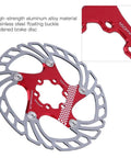 160mm floating disc brake with aluminum alloy red frame and stainless outer ring for mountain bikes