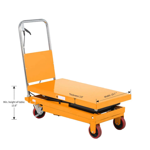 Heavy Duty Hydraulic Lift Table Cart With Double Scissor Mechanism And Broad Adjustable Forks For No Sweat Pallet Moving Simple Foot Pump Action And Quick Release Drop Control Engineered For Real World Jobs