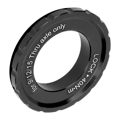 Black metal centerlock rotor lockring for road and mountain bikes disc brake hub lock ring cover fits 9mm 12mm 15mm systems