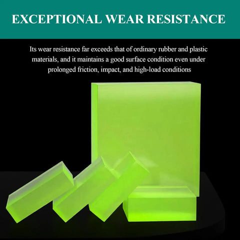Built Like A Tank Heavy Duty Polyurethane Square Block 200X500Mm Wear Resistant Industrial Pad 5Mm Thick, green polyurethane blocks.