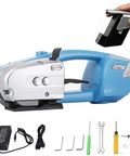 Heavy Duty Cordless Hot Melt Strapping Machine Featuring Smooth Electric Welding Dual Motor Drive Adjustable Tension rechargeable bander with tools