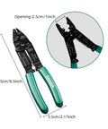 All In One 8 Inch Wire Stripper And Crimp Tool For 8 To 22 AWG Solid And Stranded Wire with ergonomic green handles