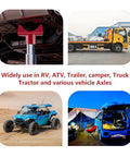 Heavy Duty Bottle Jack Axle Adapter Saddle Fits 2 Inch, 3 Inch, And 4 Inch Round Or Square Axle Tubes For RVs Trailers