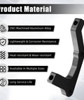 Front And Rear Disc Brake Caliper Mount Adapter For 203mm Rear Rotors CNC Machined Aluminum Alloy Rotor Adapter material details
