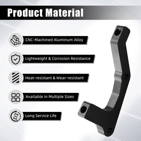 Front And Rear Disc Brake Caliper Mount Adapter For 203mm Rear Rotors CNC Machined Aluminum Alloy Rotor Adapter material details