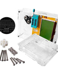 Dope DIY Graphic Transistor Tester Kit With LCD Display, clear case, screws, and components for easy prototyping and troubleshooting
