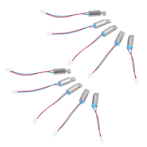 Micro Coreless Vibration Motor 6mm x 12mm, DC 1.5V To 3V Mini Vibration Engine bundle, showing wires and metal casing, pack of 10.