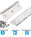 18 Pack Folding Door Hinges 2 By 3 Inch Stainless Steel Square Butt Hinges For Home Furniture Closet Doors with screws shown
