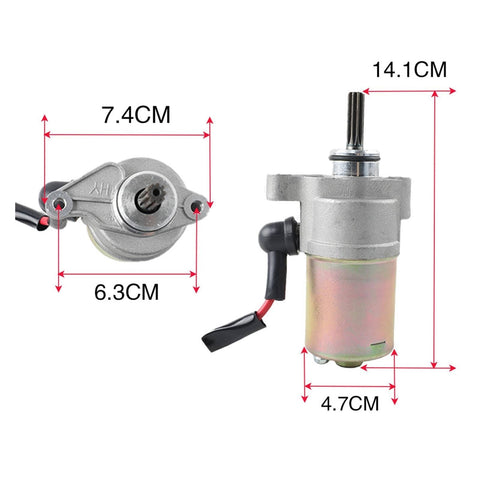 Powerful High Torque Motorcycle Starter Motor For Crypton 105 And Crypton 110 With 9 Teeth Gear And Cable Replaces OEM Engine Starter For Fast Smooth Cold Starts